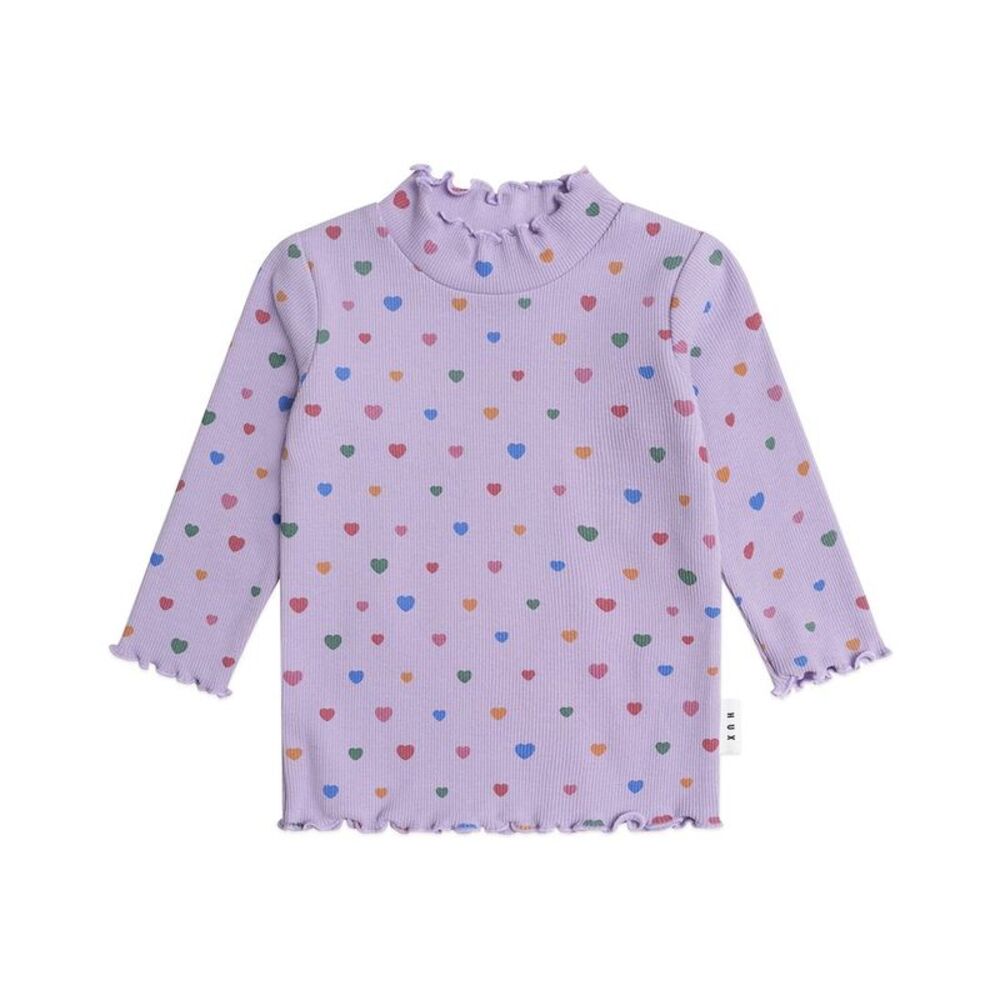 Huxbaby Girls  I Heart Cake Rib Skivvy Top, Purple